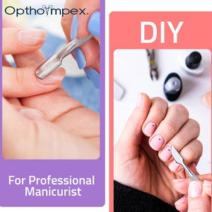 Limpiador de Cutículas de Doble Cabeza de Acero Inoxidable, Herramienta de Manicura, Instrumento para Limpiar y Raspar Cutículas, Reutilizable, Duradero, para Salón - Product Image 6