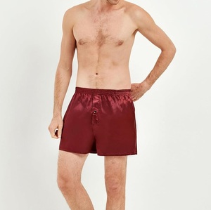 Ropa de dormir de satén para hombre, pantalones cortos de pijama de salón de seda suave, ropa de dormir cómoda, pantalones cortos de verano para dormir - Product Image 4