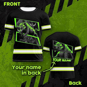 Camisa DE SEGURIDAD corta de construcción transpirable Hi Vis Reflective Road Safety T Shirt Poliéster Hi Viz Shirt - Product Image 4