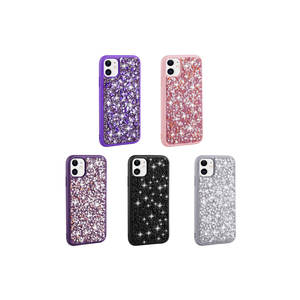 เคสซิลิโคนหรูหราประดับเพชรสำหรับ iPhone 12 สีม่วงเข้ม ดีไซน์สายคล้องคอ ป้องกันด้านหลังอย่างมีสไตล์ สำหรับ PC 13 Pro Max - Product Image 2