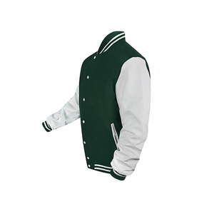 100% lana diseño personalizado Color sólido Varsity prendas de vestir exteriores hombre bordado personalizado Logo parche todo Vintage Collage chaqueta hombres - Product Image 3