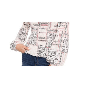 Camicetta Rossa con Maniche a Poet di American Rag Junior, Taglia Small, in Chiffon Stampato - Product Image 3