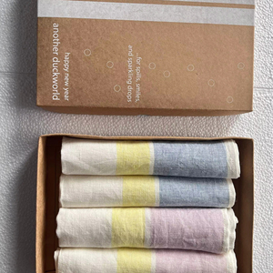 Luxury Custom Logo Printed Linen <b>Towel</b> <b>Sets</b> Boxed Cotton Woven <b>Towel</b> Gift <b>Sets</b> Wholesale Personalized Logo Boxes - Product Image 1