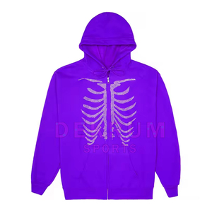 Sudadera con Capucha de Moda para Hombre, Invierno, con Pedrería, Logotipo Personalizado Impreso, Algodón Terry, Color Sólido, Diseño Transpirable, Alta Calidad - Product Image 5
