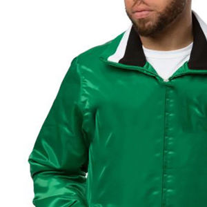 Top Selling High Quality Satin Jackets for Adults Wholesale Price Casual Street Wear <b>Stand</b> Collar Canvas Fabric Plain Dyed - Product Image 2