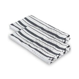 Toallas de limpieza de cocina de Golf de lino bordado de sarga Jacquard gris blanco 100% algodón orgánico de secado rápido certificado GOTS Feel Home - Product Image 4