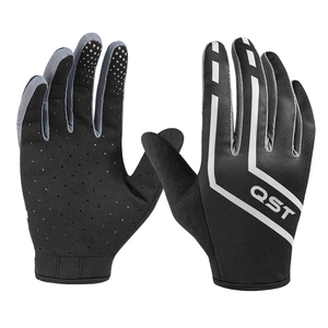 Gants de motocross en cuir personnalisés, respirants, compatibles avec les écrans tactiles, coupe-vent, doigts complets, antidérapants, bracelet de poignet réglable - Product Image 4