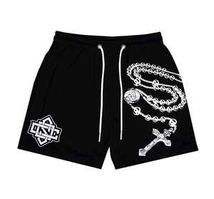 Short de fitness en maille avec impression par sublimation graphique personnalisé pour hommes 100% polyester confortable ceinture élastique décontracté numérique - Product Image 4