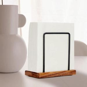 Gold Plated Metal Napkin Holder Stand for Wedding Parties Table Decoration Free Standing Base - Product Image 6