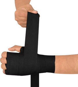 Bandages de boxe en coton personnalisés, extensibles, respirants, avec fermeture à sangle pour l'entraînement - Product Image 1