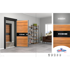 ABSDOOR STEEL Meilleur Prix Portes d'entrée en acier pour appartements et villas en Turquie Design élégant Isolation thermique et acoustique de haute qualité - Product Image 5