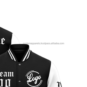 Custom Wool <b>Varsity</b> <b>Jacket</b> with Leather Sleeves Wholesale Unisex Letterman <b>Jacket</b> with Embroidery - Product Image 4