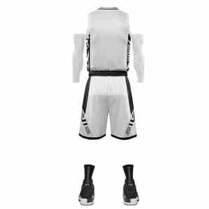 Maillot de basket-ball à séchage rapide personnalisé pour hommes, uniformes de sport respirants, conception réversible pour ensemble actif - Product Image 2