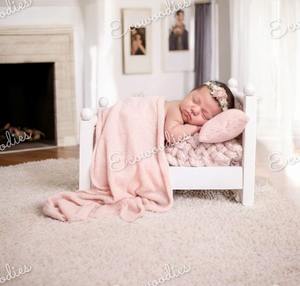 Premium Newborn Photography Bed Props Cuna de madera/Cuna para uso en interiores y exteriores para dormitorio y sala de estar - Product Image 6