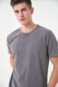 Washed Acid Effect T <b>Shirt</b> Soft Cotton Casual Streetwear Tee Comfortable Trendy Outfit for Everyday Use - Product Image 2
