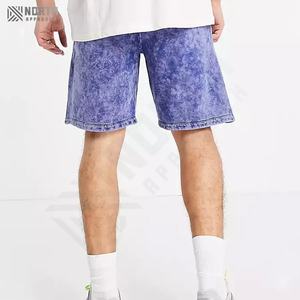 Pantalones Cortos Casuales de Verano para Hombre, Personalizados, de Poliéster/Algodón, Estilo Urbano, Lavado Ácido, Vintage, Desteñido al Sol, Estilo Francés, Desgastado, Recortados - Product Image 2