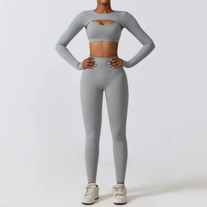 Conjunto Deportivo TWILL SPORTS 2026 Personalizado de Cintura Alta para Yoga y Baile para Mujer, Ropa Deportiva Transpirable de Algodón y Bambú, Leggings Sexys con Espalda Descubierta - Product Image 5