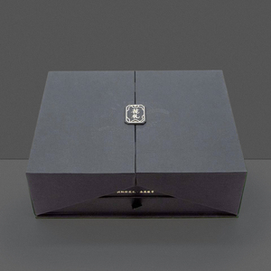 Boîte-cadeau de mariage à double porte en carton magnétique noir fait main de qualité supérieure avec design coulissant - Product Image 5