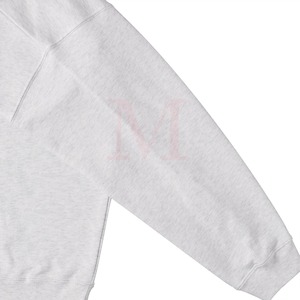 100% algodón patrón sólido sudadera forrada cuello redondo lavado ácido y bordado liso teñido y lavado a la piedra para invierno - Product Image 2