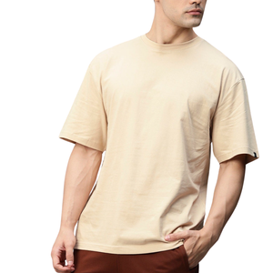 Camisetas de algodón orgánico 100% de calidad superior para hombre, diseño en blanco impreso con caja pesada, embalaje, ropa para hombre - Product Image 1