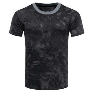 T-shirts Kivotech style camouflage 100% coton sur mesure à manches courtes, élégants, tendance, style streetwear, coupe ample, décontractés, unis - Product Image 2