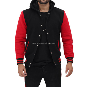 Chaqueta de béisbol de invierno para hombre Varsity Slim Fit 100% algodón lana polar bordado personalizado soporte a prueba de viento transpirable fábrica - Product Image 1