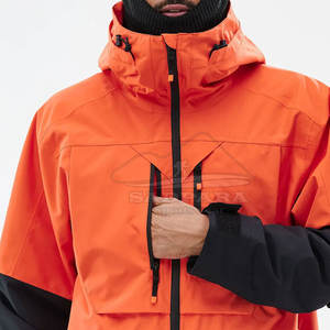 Venta al por mayor de la fábrica de fabricación de traje de esquí caliente de alta visibilidad nuevo diseño transpirable con capucha cuello cierre de cremallera para el invierno - Product Image 6