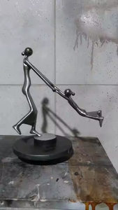 Juego de 2 esculturas modernas de metal de ciervo, diseño negro mate duradero de alta calidad para uso decorativo en el hogar u oficina por decor IMPEX - Product Image 3