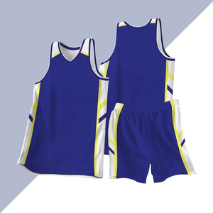 Conjunto de uniforme de baloncesto personalizado tejido transpirable para hombre Camiseta de baloncesto pantalones cortos equipo de ropa deportiva sublimación Kit de baloncesto impreso - Product Image 6