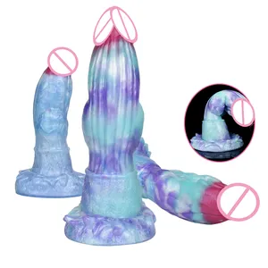 2024 S/M/L Ice Dragon Anal Plug Silicone Monster Dildo With Sucker Big Knot Penis Butt Masturbator Sex Toy For Women Men