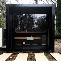 Sauna en cèdre rouge pour 6 personnes, sauna extérieur avec chauffage Harvia Sona, cabine de sauna à chaleur sèche extérieure