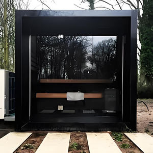 Sauna en cèdre rouge pour 6 personnes, sauna extérieur avec chauffage Harvia <span class=keywords><strong>Sona</strong></span>, cabine de sauna à chaleur sèche extérieure - Product Image 6