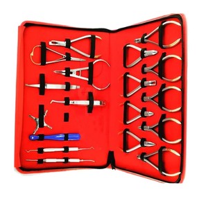 Juego de Instrumentos Quirúrgicos Dentales Manuales de Acero Inoxidable de Alta Calidad: Extractores, Pinzas, Herramientas de Ortodoncia y Tijeras - Product Image 1