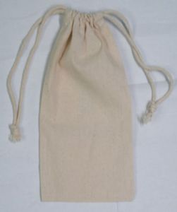 Bolsa con cordón de algodón orgánico de lujo 100%, embalaje de regalo reutilizable ecológico con estampado personalizado para mujer con diseño de cuerda de moda - Product Image 5