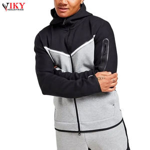 Vêtements de sport professionnels pour hommes, manches longues et col montant avec couleur noir et gris pour hommes, survêtements pour hommes, ensemble par Viky Industries - Product Image 5