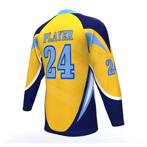 Camiseta de hockey sobre hielo de poliéster 100% en tamaño adulto ropa de entrenamiento Jersey Color sólido equipo deportivo Jersey de hockey sobre hielo - Product Image 2