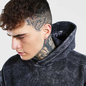 Ensemble de streetwear personnalisé de haute qualité pour hommes sweat à capuche tricoté vintage lavé à l'acide pantalons de survêtement fabricants de sweat à capuche pour hommes - Product Image 5