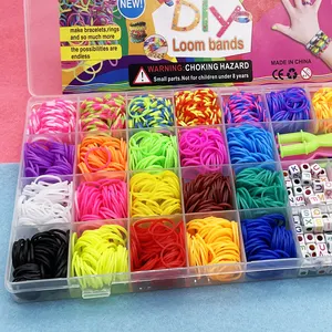 14000 Pieces Thick Loom Rubber Band Bracelet Bands Making Kit With Accessories Tools