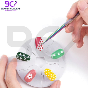 Poussoir à cuticules à double tête en acier inoxydable Stylo à ongles dissolvant de vernis à ongles en gel Outils de manucure propres - Product Image 5