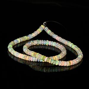 Cuentas naturales de ópalo etíope. Cuentas lisas de ópalo etíope AAA ++, cuentas Rondelle de ópalo etíope, cuentas para hacer joyas. - Product Image 3