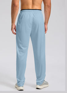 Pantalon de survêtement respirant avec logo personnalisé pour hommes, pantalon léger de base de haute qualité, coupe régulière, style décontracté de grande taille avec devant plat - Product Image 6