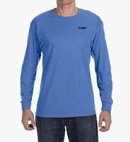 T-shirt à manches courtes en tissu mélangé épais, teint en pièce, directement de l'usine du Bangladesh