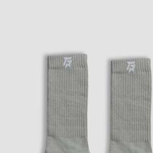Chaussettes longues Cloud Hue vert sauge mat personnalisables, sportives, à compression, antibactériennes, adaptées aux diabétiques, imprimées par sublimation pour l'automne - Product Image 5