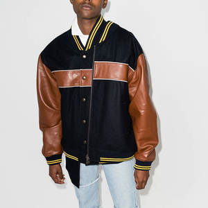Custom Logo Premium Wool Chenille Embroidery Baseball Letterman <b>Jackets</b> <b>Men</b> Vintage Leather Sleeve Varsity <b>Jacket</b> Casual Winter - Product Image 5