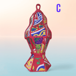 Lampe suspendue au sol en tissu Khayamiya d'art populaire égyptien AA142, en métal, portable, décoration du Ramadan, lanterne souvenir pour la décoration de la maison - Product Image 3