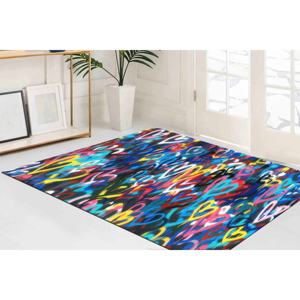 Graffiti Heart <b>Runner</b> Rug: 3D Printed Anti-Slip <b>Carpet</b>,Nonwoven Soft Rug - Product Image 5