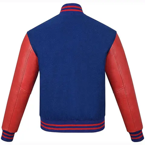 Hommes de haute qualité peau de vache Varsity Letterman vestes personnalisé Baseball Bomber veste à capuche manches longues hiver nouvel état - Product Image 3