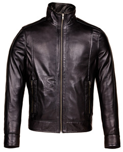 Veste de moto en cuir Streetwear personnalisée unisexe Blouson en cuir Bomber à logo pour campus universitaire pour hommes vente en gros - Product Image 2