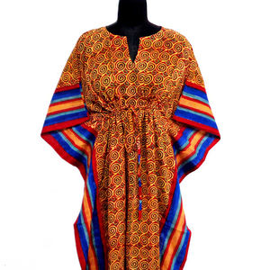 Moroccan Stylish Plus Size Hand Block Printed Soft Cotton Voile <b>Kaftan</b> Nightwear Eco-Friendly Breathable <b>for</b> <b>Sale</b> Wholesale - Product Image 1