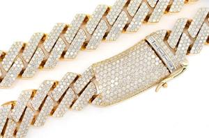 Collar cadena de eslabones con diamantes de oro de 18k para hombre, joyería de estilo Hip Hop, único, cubano, Miami, venta al por mayor, CDJ - Product Image 3